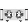 2000W Electric Dual Burner Portable Coil Heating Hot Plate Stove Countertop RV Hotplate with 5 Temperature Adjustments Portable Handles